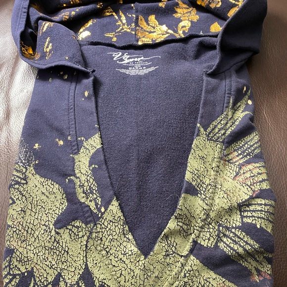 V Sport by Venezia Navy Blue/Green Hoodie Sweatshirt - Picture 5 of 7